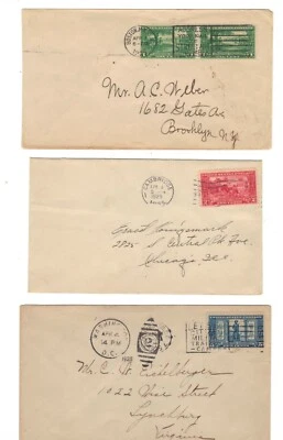 FDC's # 617, 618, 619  Lexington-Concord set -- 1925 - Image 1 of 2