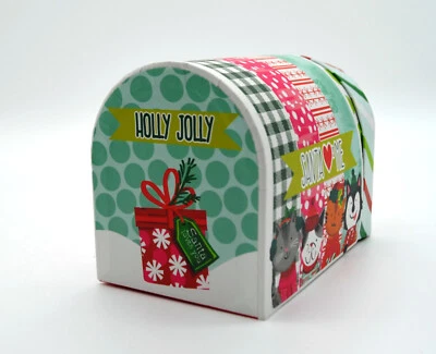 GREENBRIER Christmas Cats & Dogs Santa Hearts Me Gift Wrap Mailboxes Hard Cardboard 4 sizes