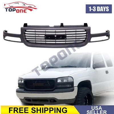 Grill Grille Fits 1999-2002 GMC Sierra Truck 2000-2006 GMC Yukon 1500 2500 XL - Image 1 of 4