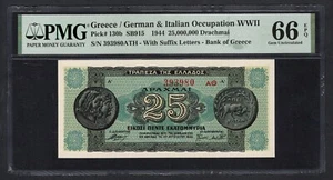 Greece 25000000 Drachmai 1944 P130b Uncirculated Grade 66 - Picture 1 of 2