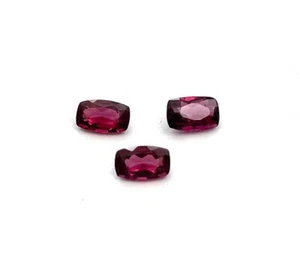 Natural Rose Garnet Cushion Cut Loose Gemstone Lot 3 Pcs 3*5 MM 0.90 CT - Picture 1 of 5