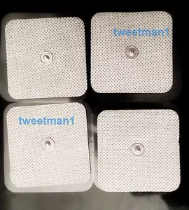 SQUARE SNAP ELECTRODE MASSAGE PADS (8) FOR DIGITAL MASSAGER, TENS, EMS - Picture 1 of 2