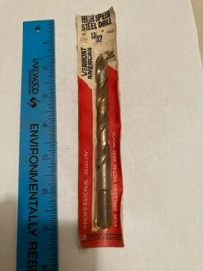 MADE IN USA VERMONT AMERICAN 13/32" HIGH SPEED STEEL DRILL BIT 3/8" CHUCK HSS - Picture 1 of 5