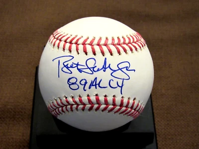 BRET SABERHAGEN 89 AL CY KC ROYALS METS SIGNED AUTO OML BASEBALL PSA/DNA BEAUTY - Image 1 of 3