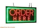Order Here Sign, TOPKING Signage, LED Neon Open, Store, Window, Shop, Business