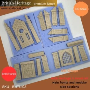 BHTkit02 Brick Heritage - 4 Mould kit for OO Scale Model railway buildings - Picture 1 of 3