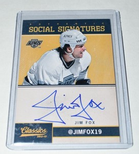 2012-13 Classics Signatures Social Signatures Jim Fox