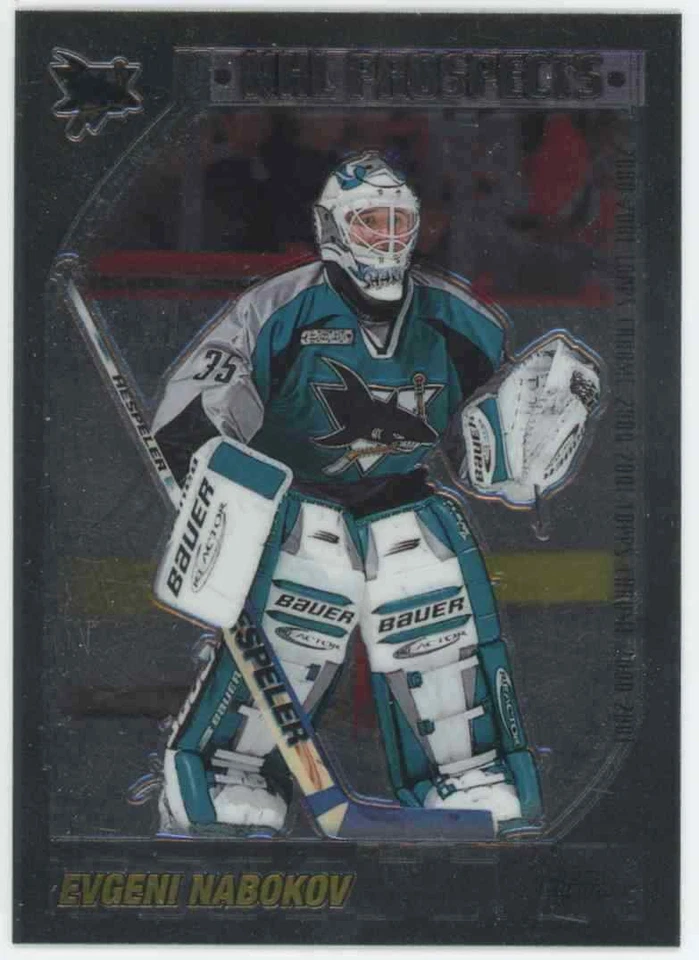 2000 00-01 TOPPS CHROME NHL PROSPECTS SHARKS EVGENI NABOKOV #198 - Image 1 of 1