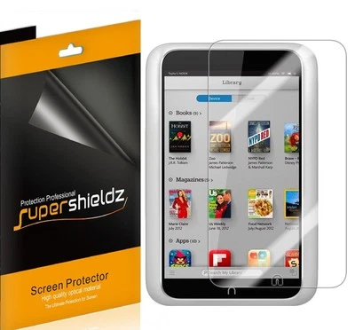 3X Película Protectora de Pantalla Transparente Supershieldz para Barnes & Noble Nook HD 7 pulgadas Foto 1 de 3