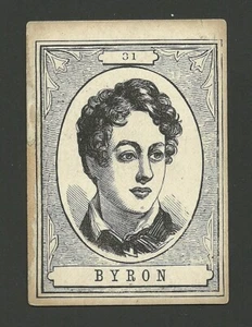 Lord Byron Antique 1800s Trading Card - Picture 1 of 2