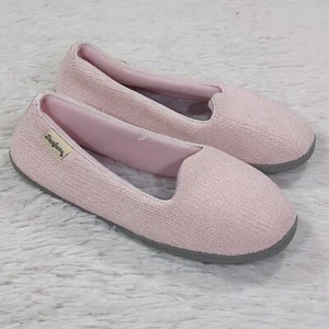 Women's Dearfoams Rebecca Chenille Closed Back Slippers Pink Size XL 11-12 - Picture 1 of 6