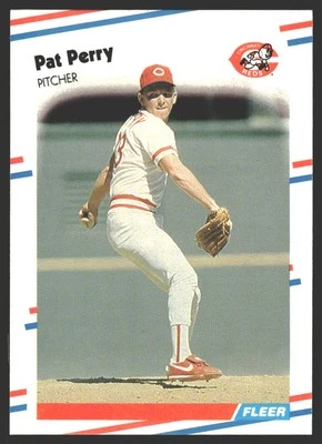 Pat Perry #244 1988 Fleer Cincinnati Reds - Image 1 of 2
