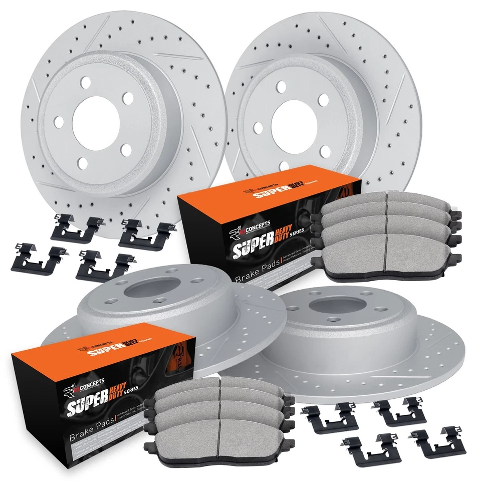 For Dodge Magnum 06-08 Brake Kit Drilled & Slotted Front & Rear Brake Kit w Foto 1 de 2