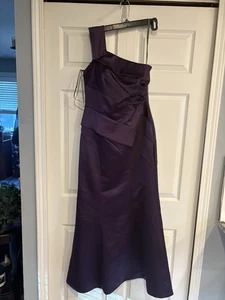 White By Vera Wang Purple Formal Dress Size 6 One Shoulder Maxi Gown Beautiful - Picture 1 of 20