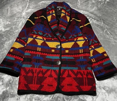 Jofeld Heavier Women Size Medium Coat Aztec Navajo Wool Blend Southwest USA - Image 1 of 4