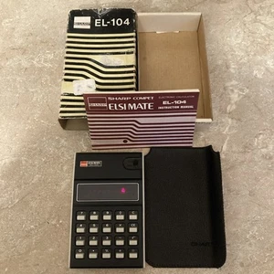 RARE Vintage SHARP ELSI MATE EL-104 Calculator WORKING! Great shape W/box - Picture 1 of 18