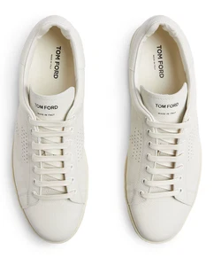 Zapatillas perforadas de cuero natural Warwick talla 11 TOM FORD para hombre - Imagen 1 de 6