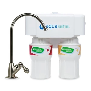 Sistema de filtro de agua debajo del fregadero Aquasana Claryum de 2 etapas AQ-5200 níquel cepillado - Imagen 1 de 8
