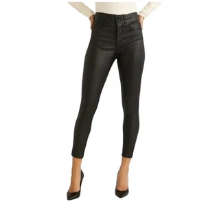 NEW SOFIA JEANS Lift & Sculpt Skinny Super High Rise Faux Leather Pants Black 4 - Picture 1 of 5
