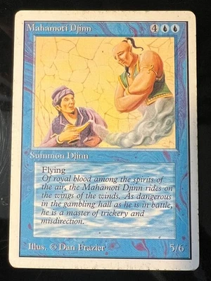 Magic the Gathering MTG Unlimited Mahamoti Djinn LP  (Beta Bob) - Image 1 of 2