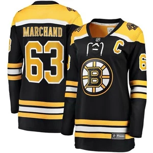 NWT Boston Bruins #63 Marchand Fanatics Breakaway Black Jersey Women's Size XS - Picture 1 of 6
