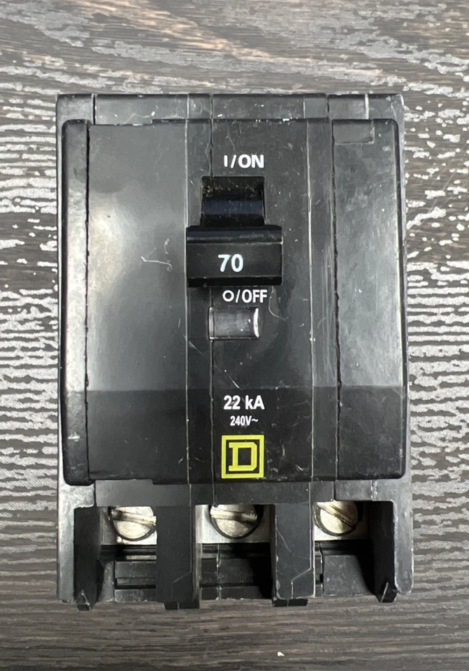 QOB370VH Square D 70 Amp 240V 22K Rated 3 Pole Bolt On Circuit Breaker QOB New - Image 1 of 1