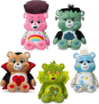 Care Bears Universal Monsters 9" Fun Size Plush Halloween 5 Bear Set NEW W TAGS - Image 1 of 4