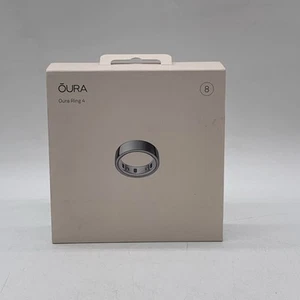 Oura Ring 4 Smart Ring Size 8 Activity Tracker, 4th Gen. Silver - Picture 1 of 8