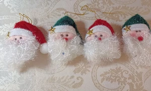 Four Santa Claus Christmas Ornaments - Picture 1 of 3