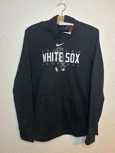NWT Chicago White Sox Nike Therma Fit Black MLB Hoodie Sweatshirt Womens Large - Picture 1 of 7