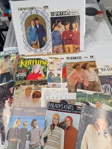 Vintage Knitting Patterns Large bundle all good condition new listing - Picture 1 of 7
