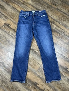 Frame Jeans Donna 30 Blu Le High Dritto Denim Elasticizzato Bestia Medium 30x26 - Foto 1 di 11