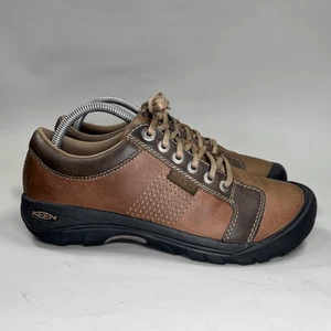 Keen Austin Schuhe Herren Größe 8,5 Braun Leder Komfort Hybrid Wandern Turnschuhe - Bild 1 von 11