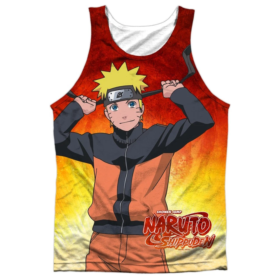 Camiseta sin mangas Naruto Shippuden Leaf Village diadema sublimación adulto Foto 1 de 1