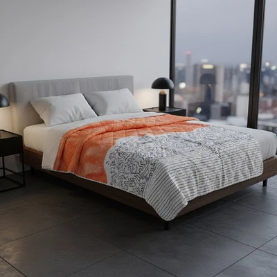 Colcha acolchada Primavera Dance naranja GABEL - Imagen 1 de 3