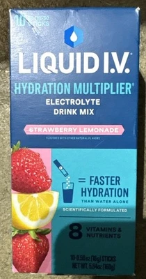 Multiplicador de hidratación líquido IV - Limonada de fresa 10 barras caducidad 05/2026 Foto 1 de 3