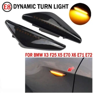Para BMW F25 E70 E71 X3 E72 X5 X6 LED guardabarros ahumado marcador lateral luz de giro - Imagen 1 de 8