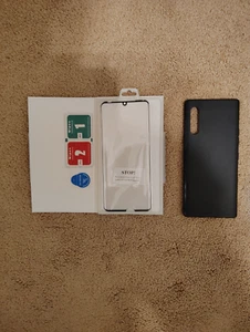 LG VELVET TEMPERED GLASS SCREEN PROTECTOR + LG VELVET BLACK RUBBERCASE COVER - Zdjęcie 1 z 2