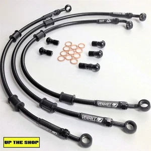 KAWASAKI ZX-12R 1999-06 VENHILL F&R s/steel braided brake lines hose set Race - Picture 1 of 4