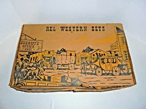 VINTAGE REL WESTERN PLAYSET BOX ONLY FIFTIES - Picture 1 of 5