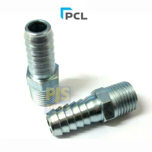 Adaptador de cola de manguera de acero PCL línea aérea 1/4 BSP rosca a manguera spline de 3/8 - Imagen 1 de 2
