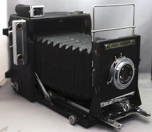 Fotocamera grafica velocità GRAFLEX VINTAGE POLAROID 110A Rodenstock f/4.7 obiettivo 127 mm - Foto 1 di 12