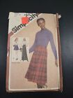 VINTAGE SIMPLICITY LADIES LONG PLEATED SKIRT PATTERN 9812 SIZE 10 FREE SHIPPING