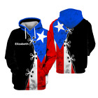 Puerto Rico Flag Symbols 3D All Over Print Hoodie Size S-5XL