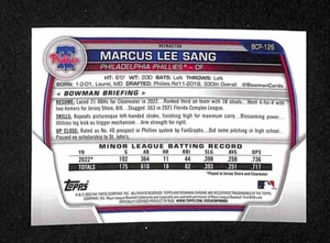 2023 Bowman - Chrome Prospects Marcus Lee Sang 1st #BCP-126 Lunar Glow Refractor - Picture 1 of 2