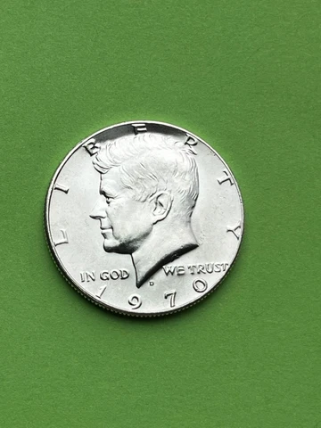 1970 D Kennedy  Silver Half Dollar "Key Date" Gem BU Cover