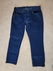 Alfani Jeans Men's 36wx30 Blue Denim Dark-Rinse Straight Fit Stretch Classic - Picture 1 of 4