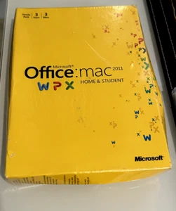Microsoft Office MAC 2011 Home and Student DVD 3 User 3 Mac =NEW SEALED= - Picture 1 of 2