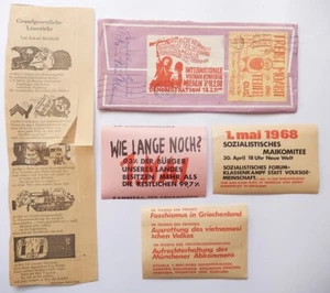 VIETNAM WAR PROTEST BERLIN GERMANY LABEL ON COVER AND MAY 1ST TO ISRAEL 1968 - Picture 1 of 4