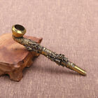 the Eight Immortals  Tobacco pipe4.8'China antique Old pure copper Seiko carving